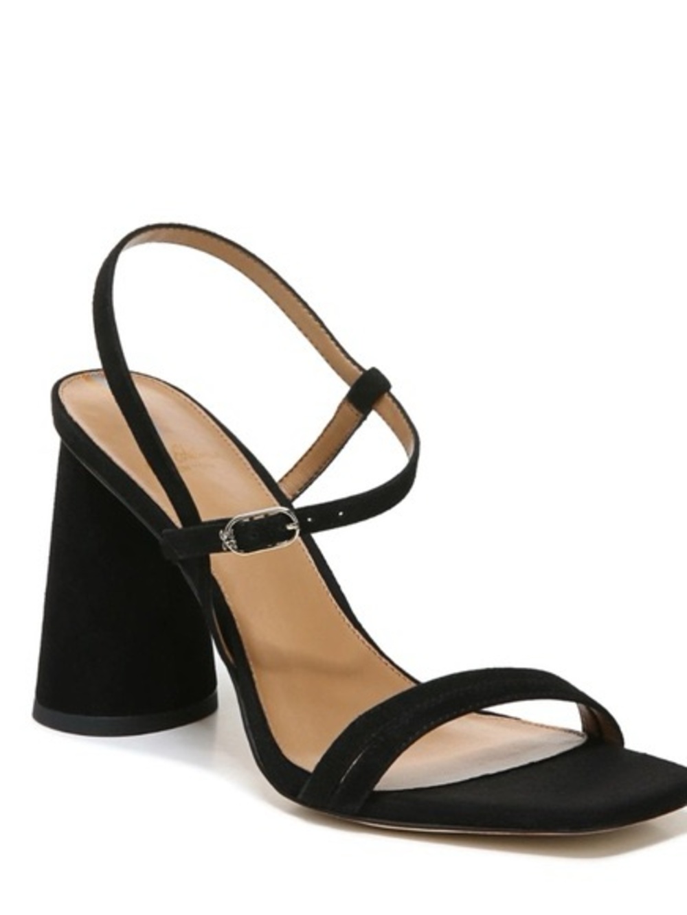 Sam Edelman Black Suede Ankle-Strap Block Heel Sandals